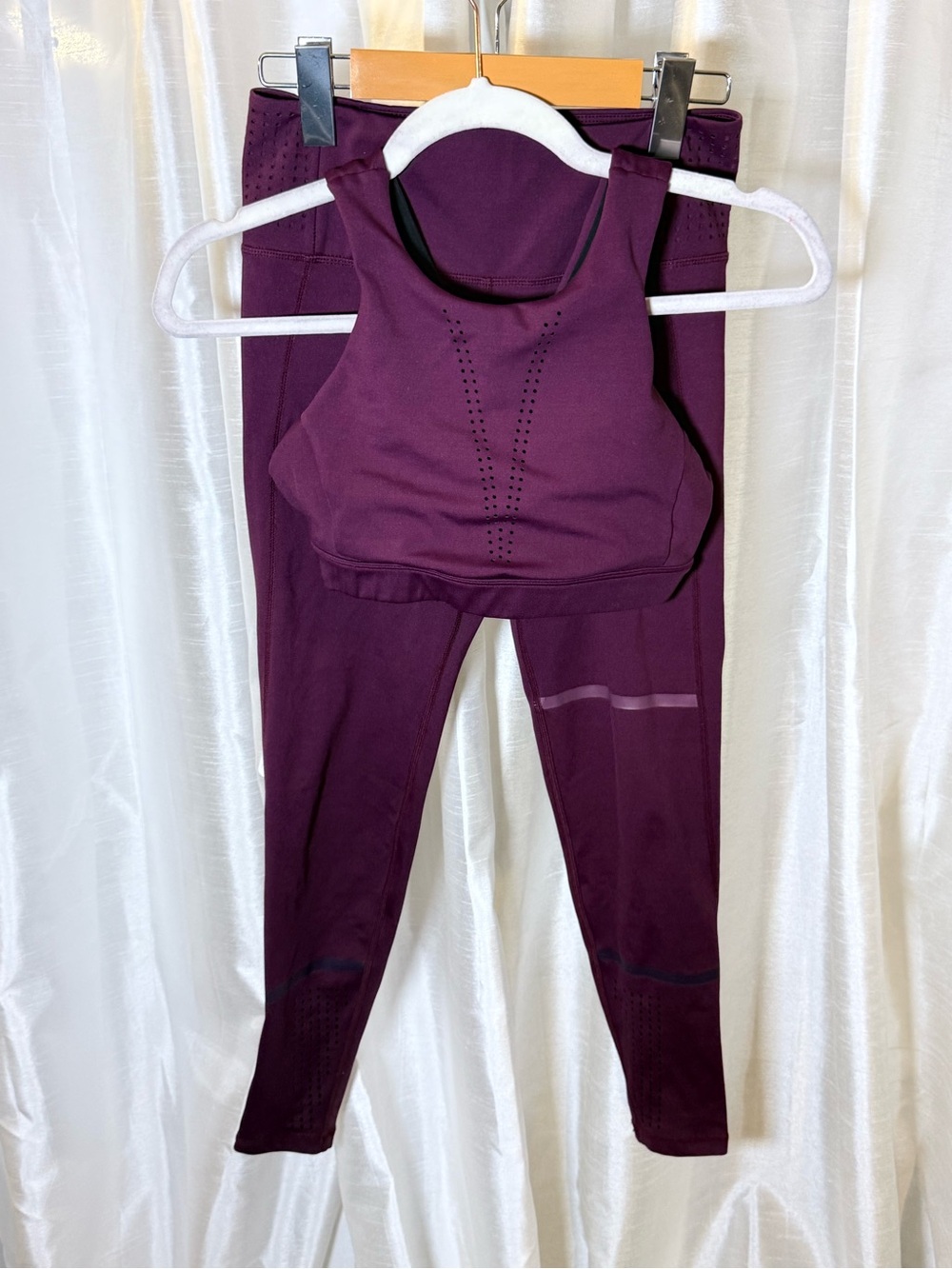 Lilybod Plum High-Rise Leggings & Crop Top Set